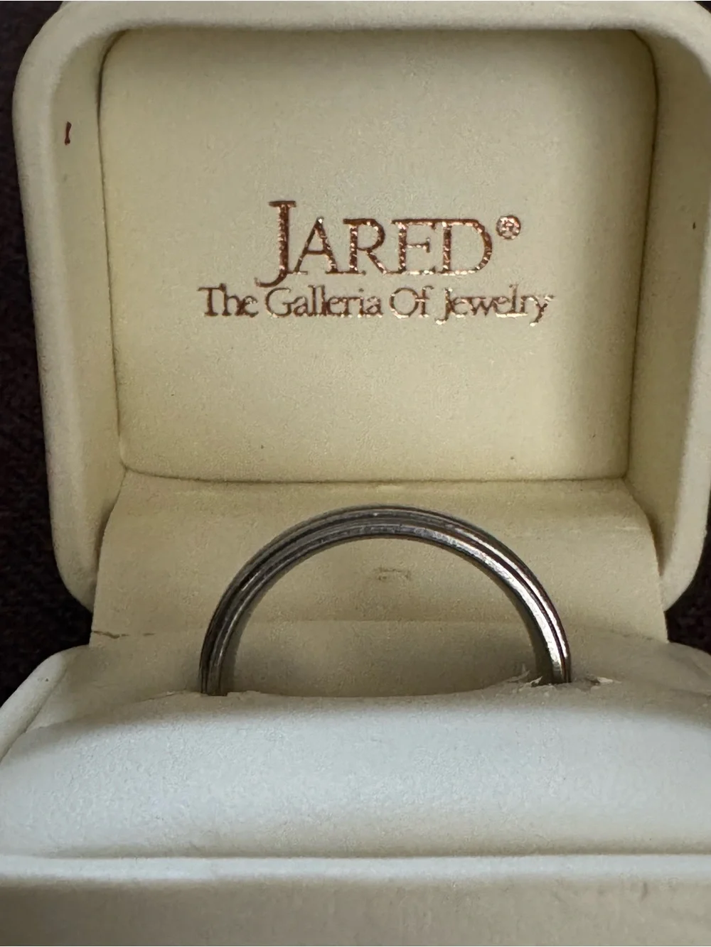 Men's Silver Metal Ribbed Ring